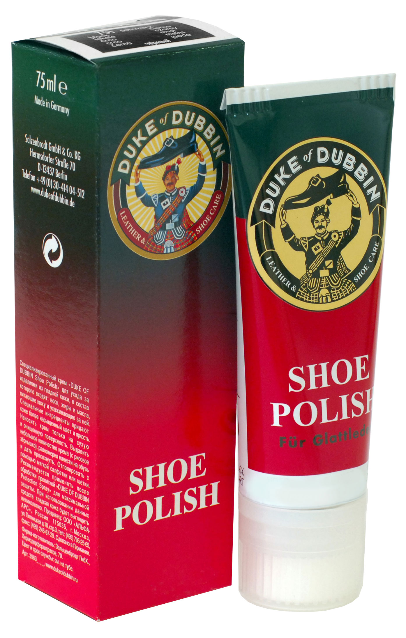 

Крем для гладкой кожи Duke of dubbin водоотталкивающий черный, 75 мл