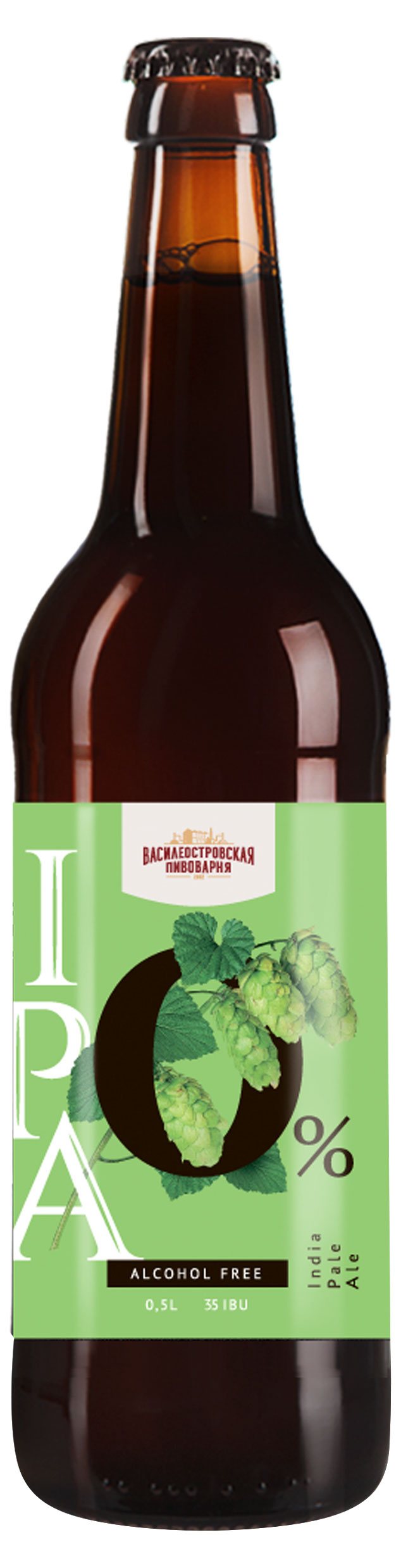 

Пиво безалкогольное Василеостровское IPA 0%, 0,5 л