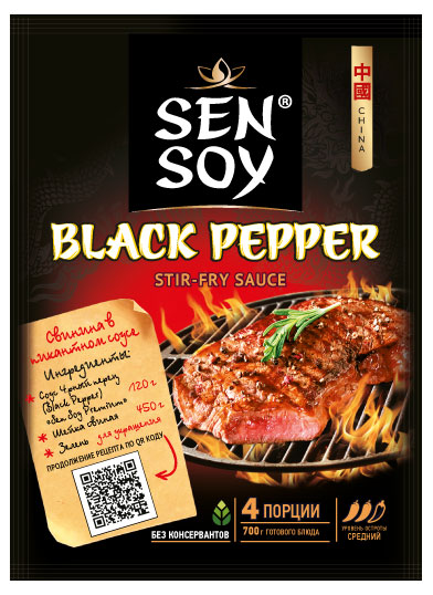 

Соус перечный Sen Soy черный перец, 120 г