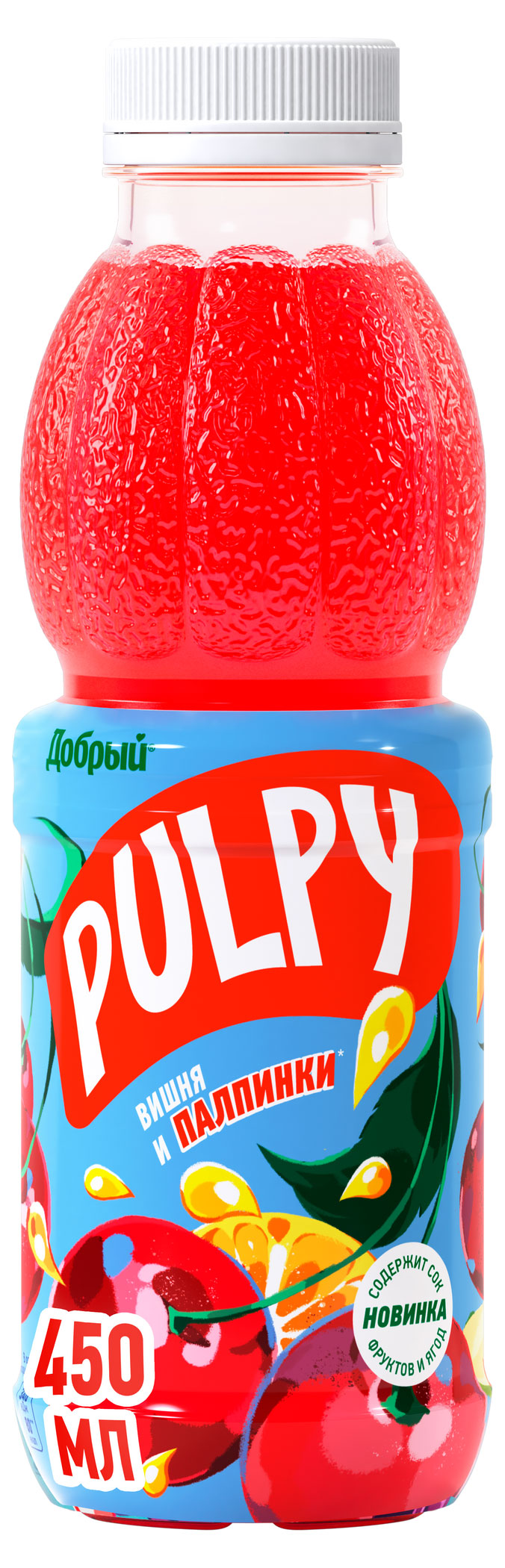 Изображение товара Напиток сокосодержащий Pulpy Вишня, 450 мл