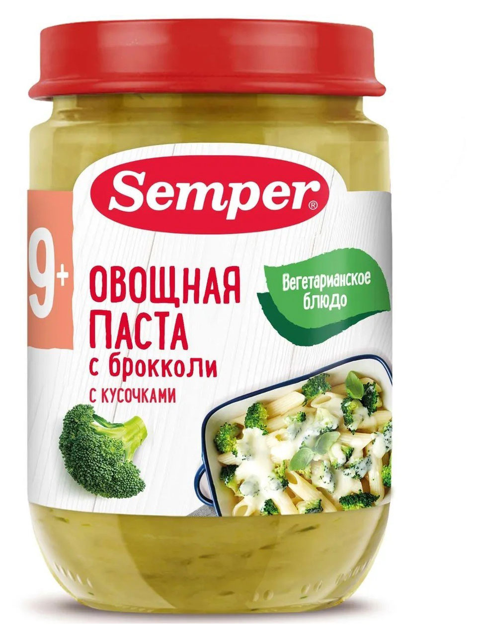 

Пюре овощное Semper Овощная паста с брокколи с 9 мес., 190 г