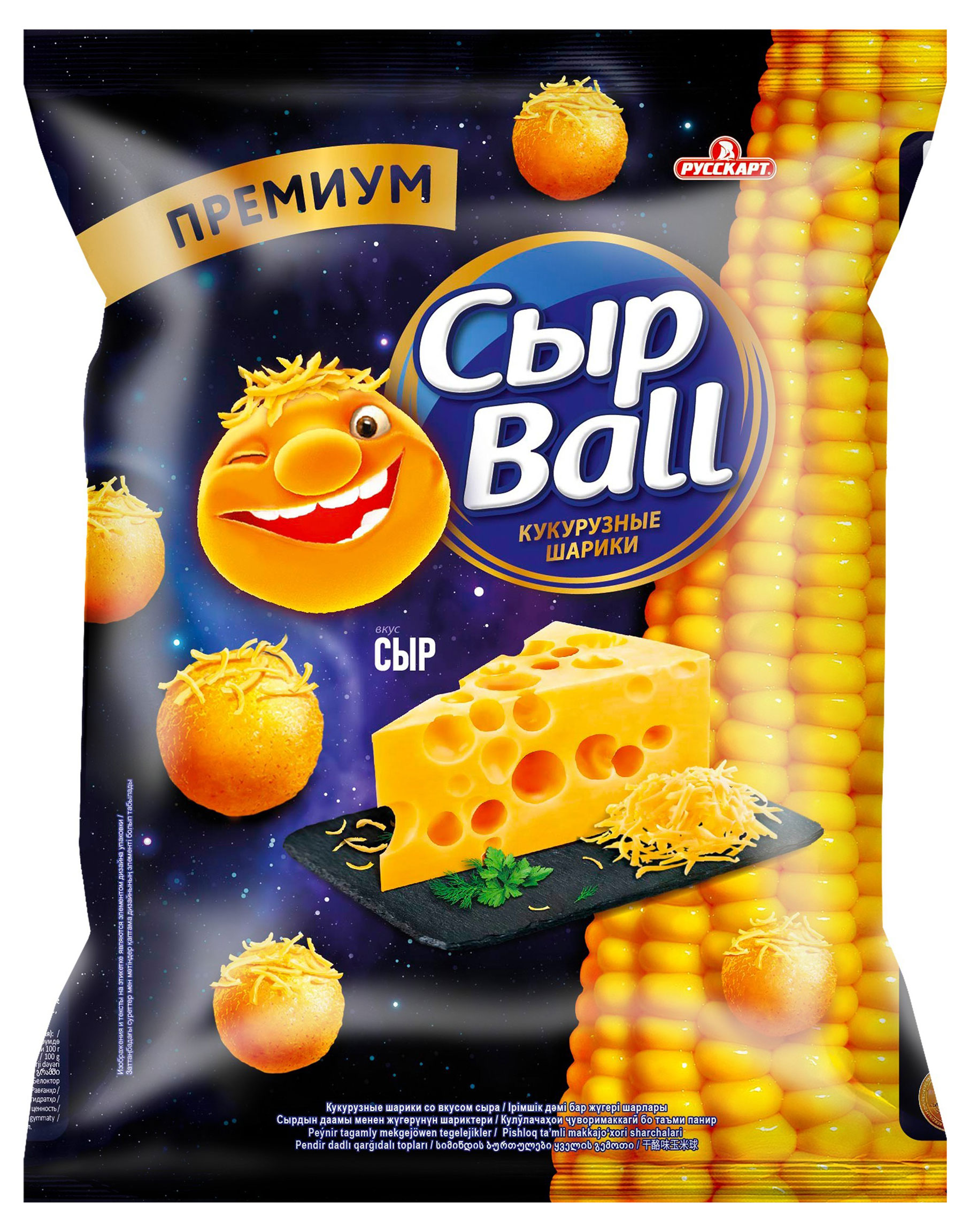

Кукурузные шарики Русскарт Сыр Ball со вкусом сыра, 140 г