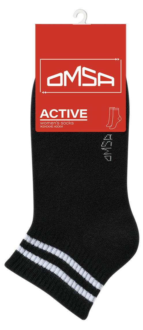 

Носки женские Omsa Active укороченные Nero, р 35-38