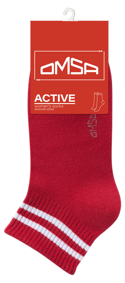 

Носки женские Omsa Active укороченные Rosso, р 35-38