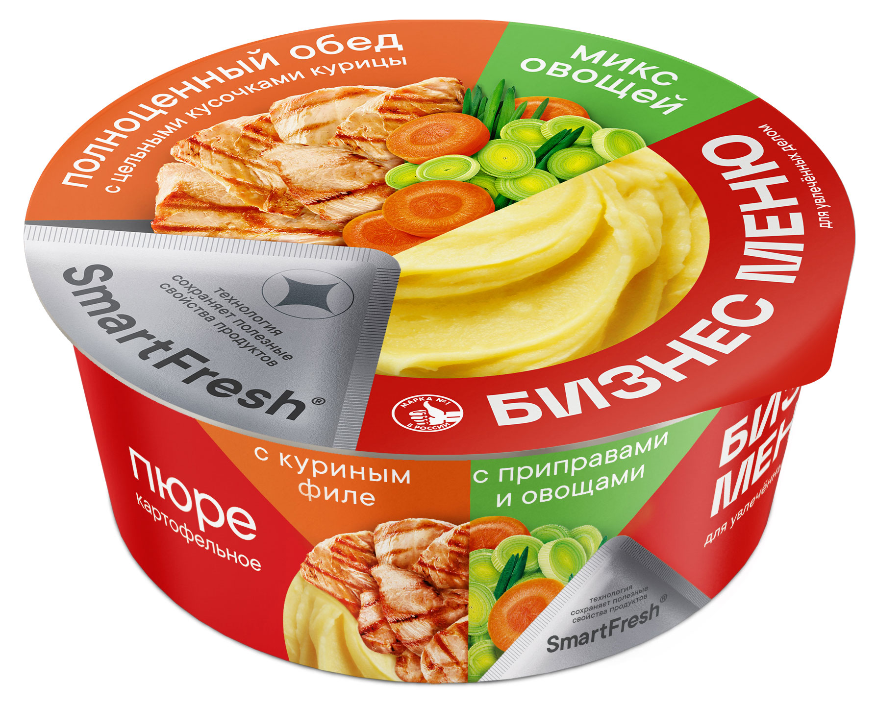 

Пюре картофельное Бизнес меню со вкусом курицы с приправми и овощами, 110 г