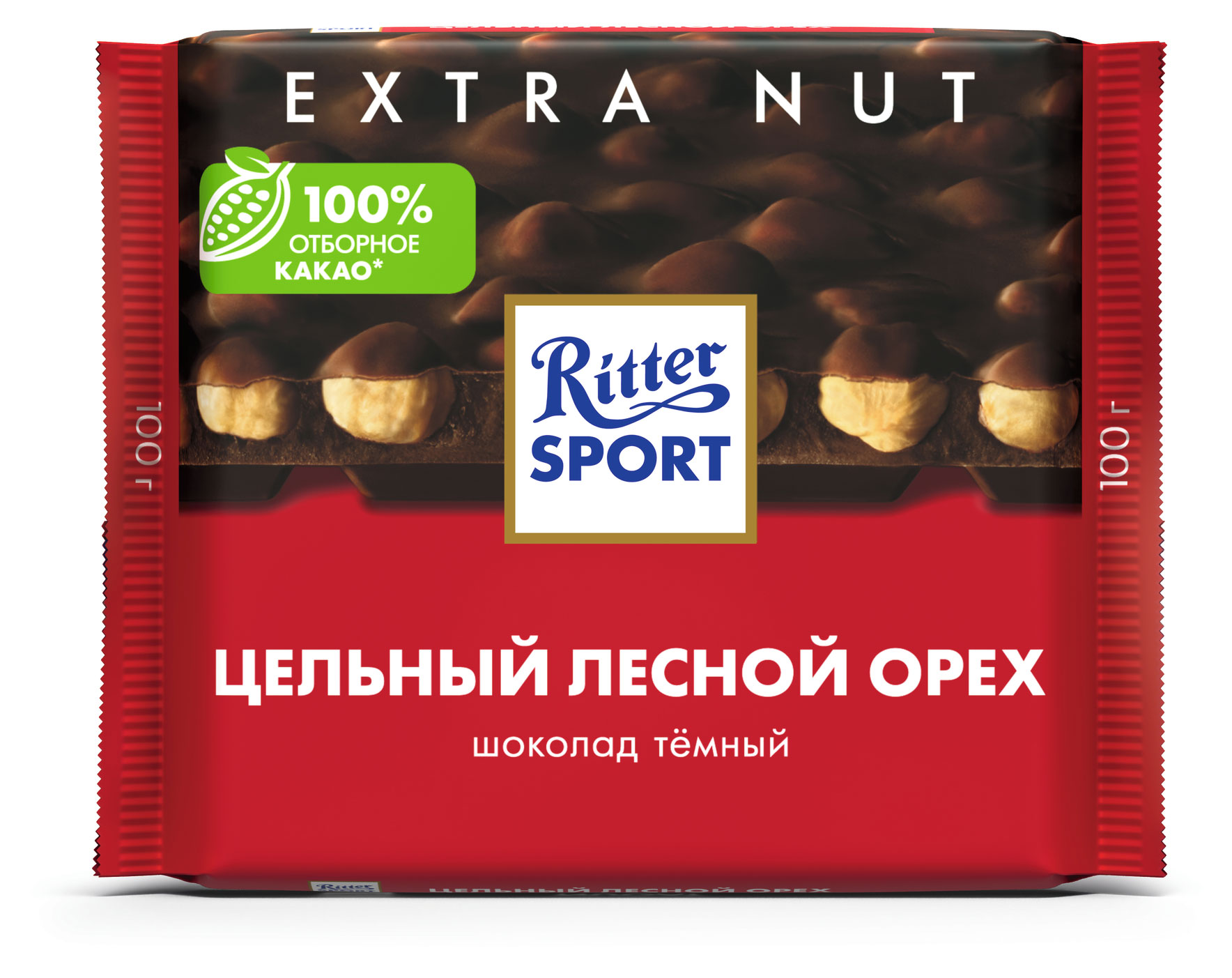 Изображение товара Шоколад Ritter Sport темный цельный лесной орех, 100 г
