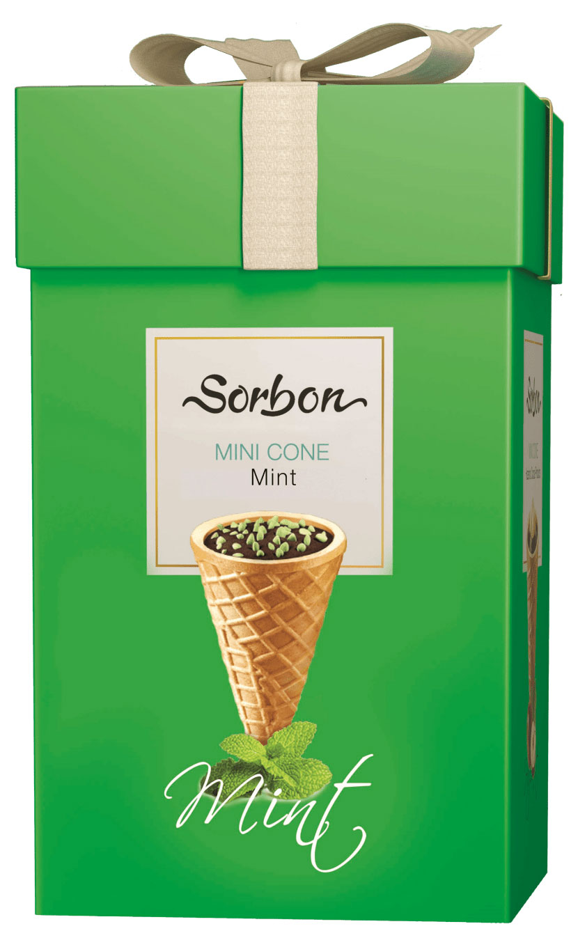 

Конфеты Sorbon Мини-рожок хрустящий аромат мяты и воздушные зерна, 200 г