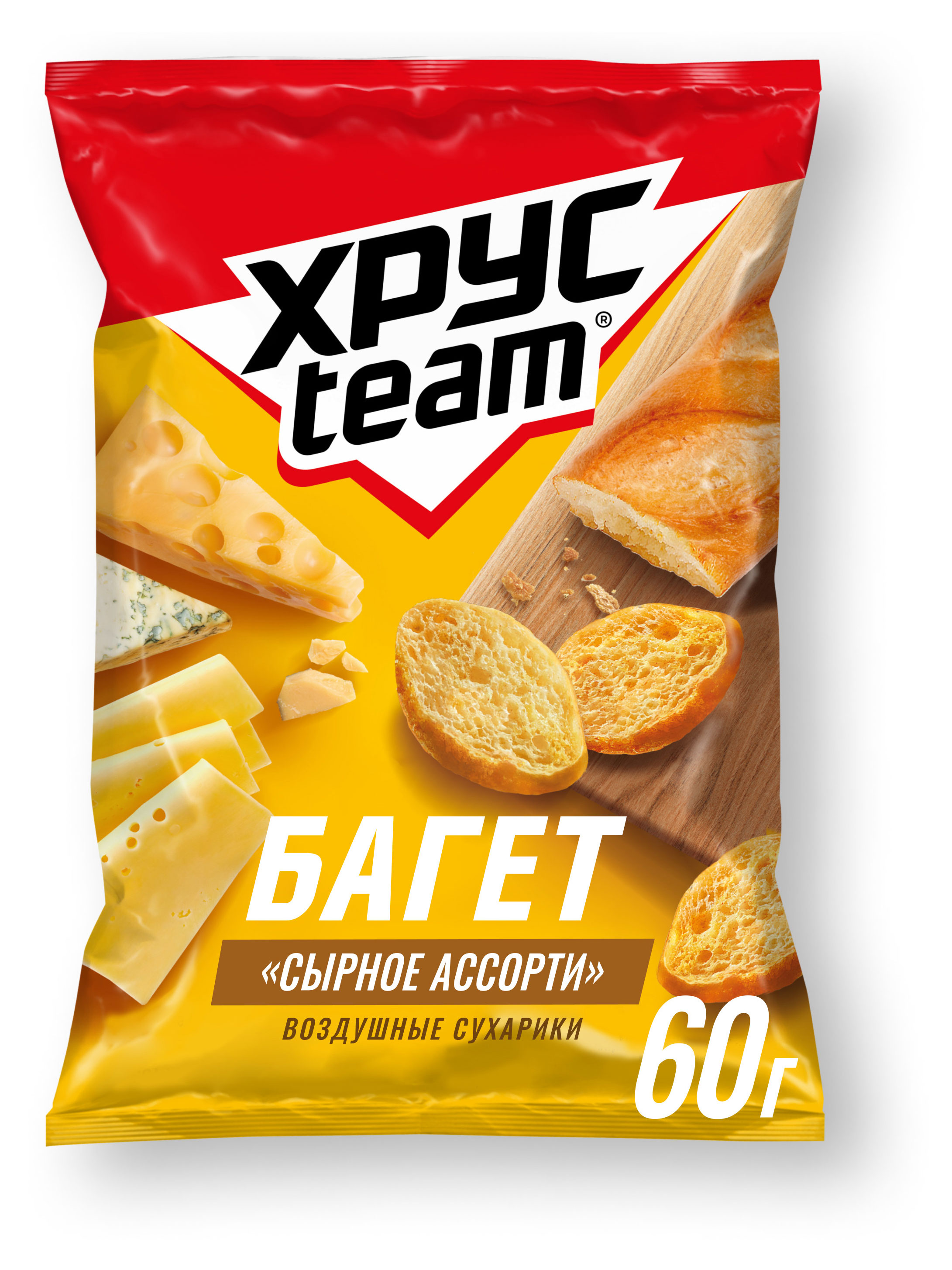 

Сухарики Хрусteam Багет Сыр, 60 г