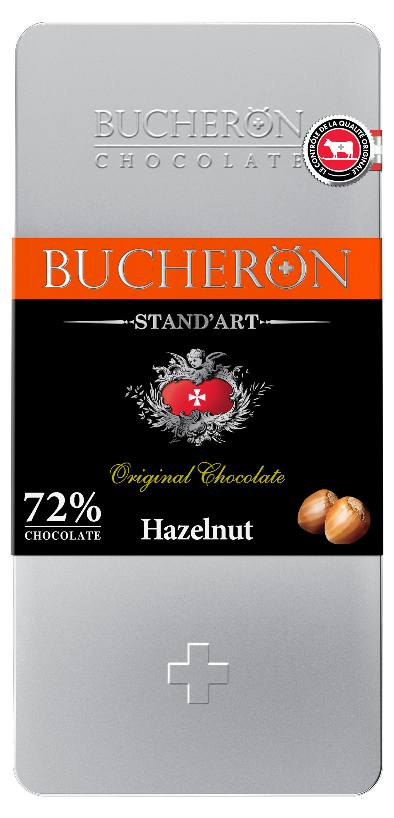 Изображение товара Горький шоколад BUCHERON с фундуком 100 г — темный шоколад со смолянистым ароматом