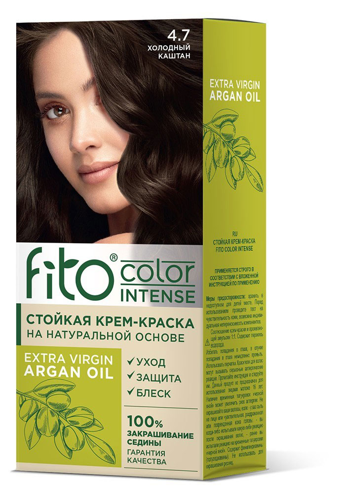 

Крем-краска для волос Фитокосметик Fito Color Intense тон 4.7 Холодный каштан, 115 мл