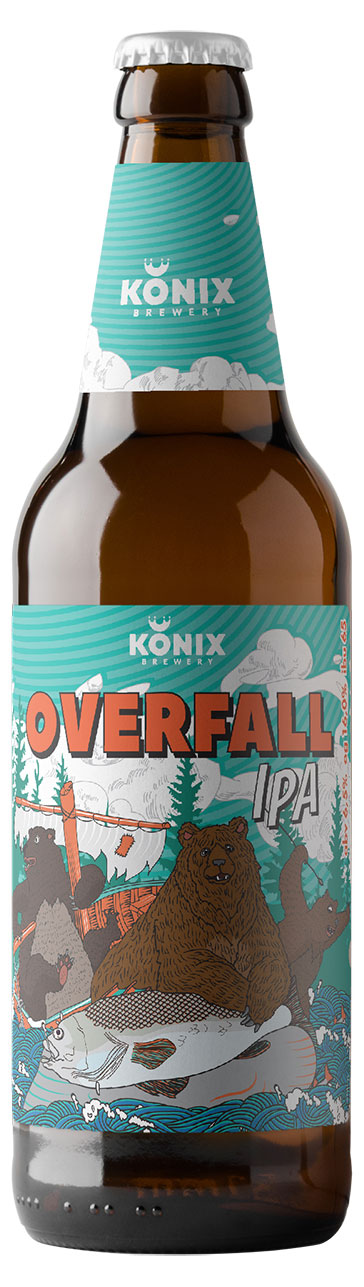 

Пиво светлое Konix Brewery IPA Overfall 6,5%, 0,45 л