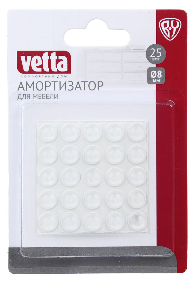 

Амортизаторы для мебели Vetta силиконовые d 8мм, 25 шт