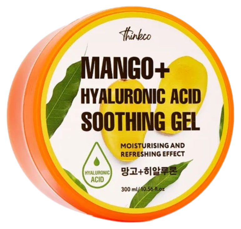 

Гель для лица и тела Thinkco mango vera hyaluronic acid с манго и гиалуроновой кислотой, 300 мл