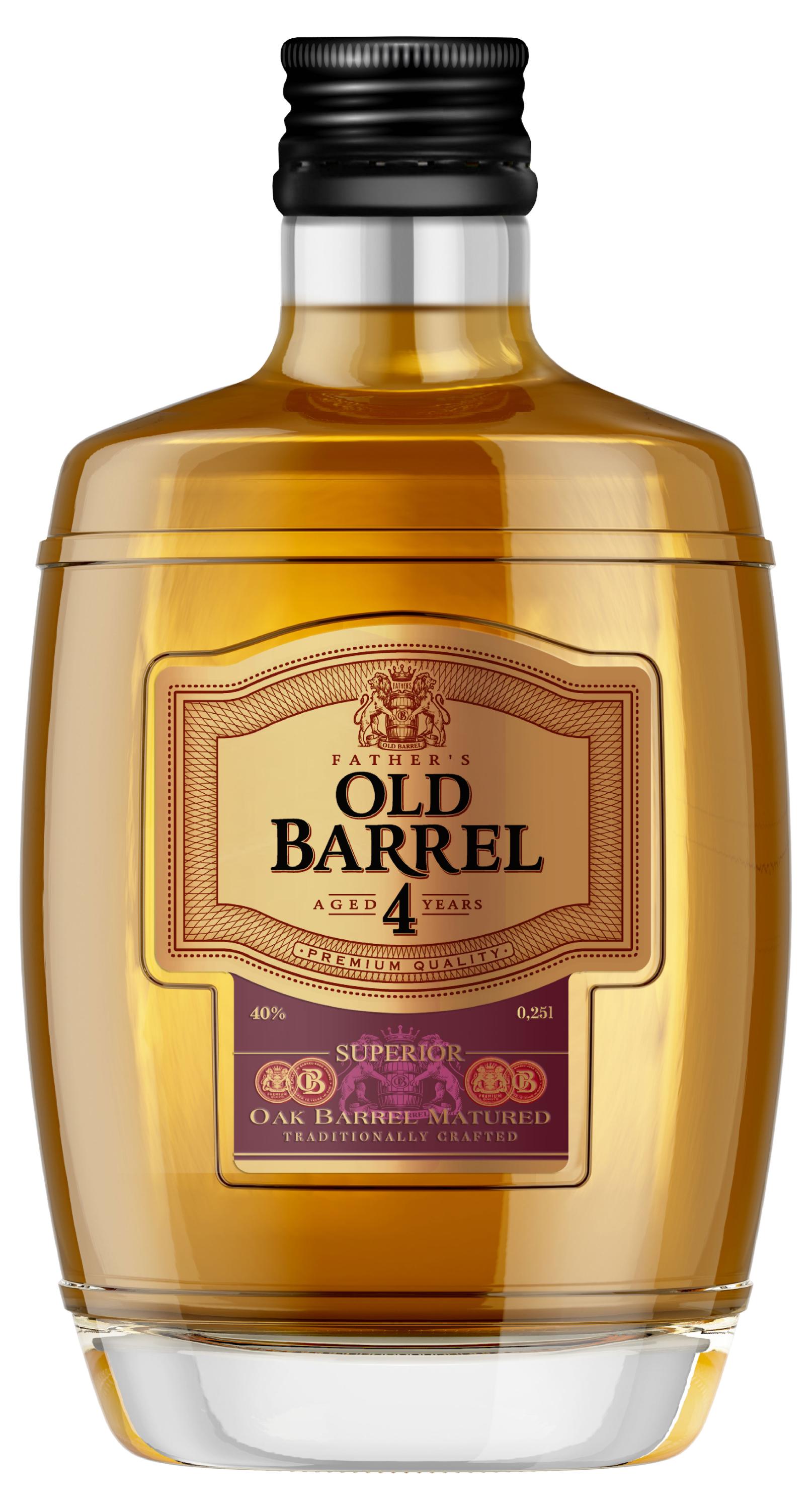 Изображение товара Коньяк Father's Old Barrel 4 года Россия, 0,25 л