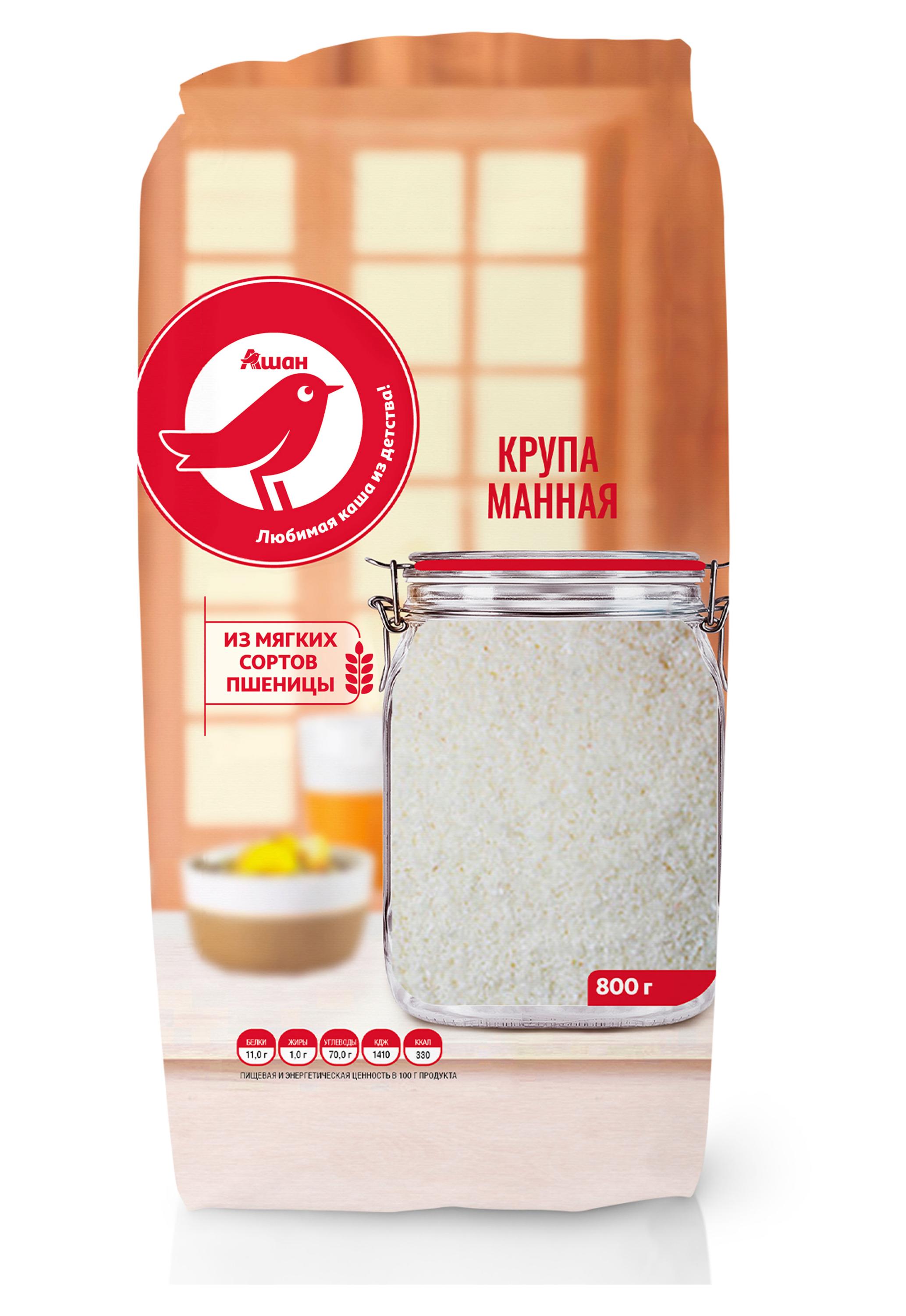 

Манная крупа АШАН Красная птица, 800 г