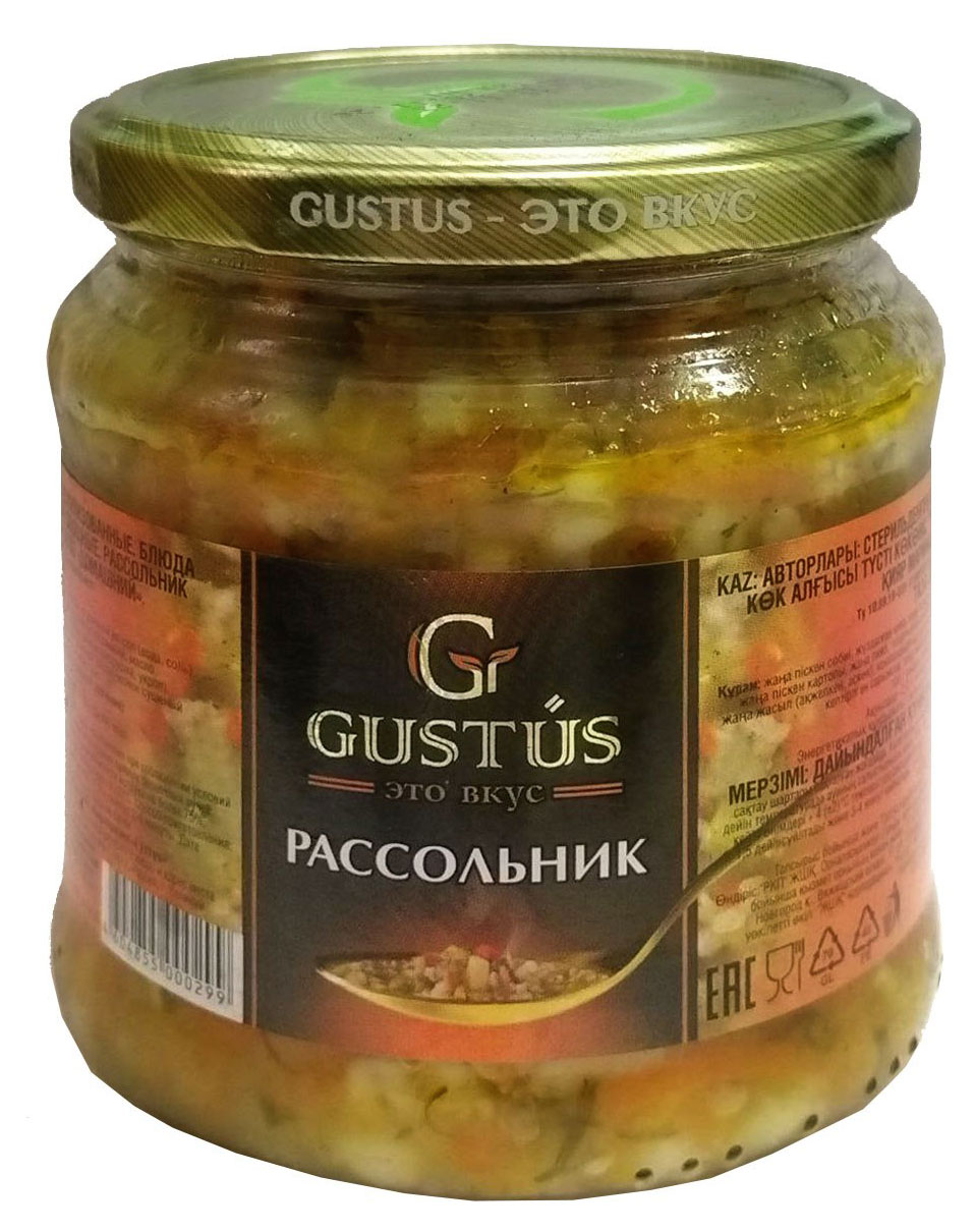 

Рассольник Gustus Домашний из соленых огурчиков, 450 г
