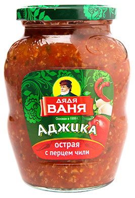 

Аджика острая Дядя Ваня с перцем чили, 370 г