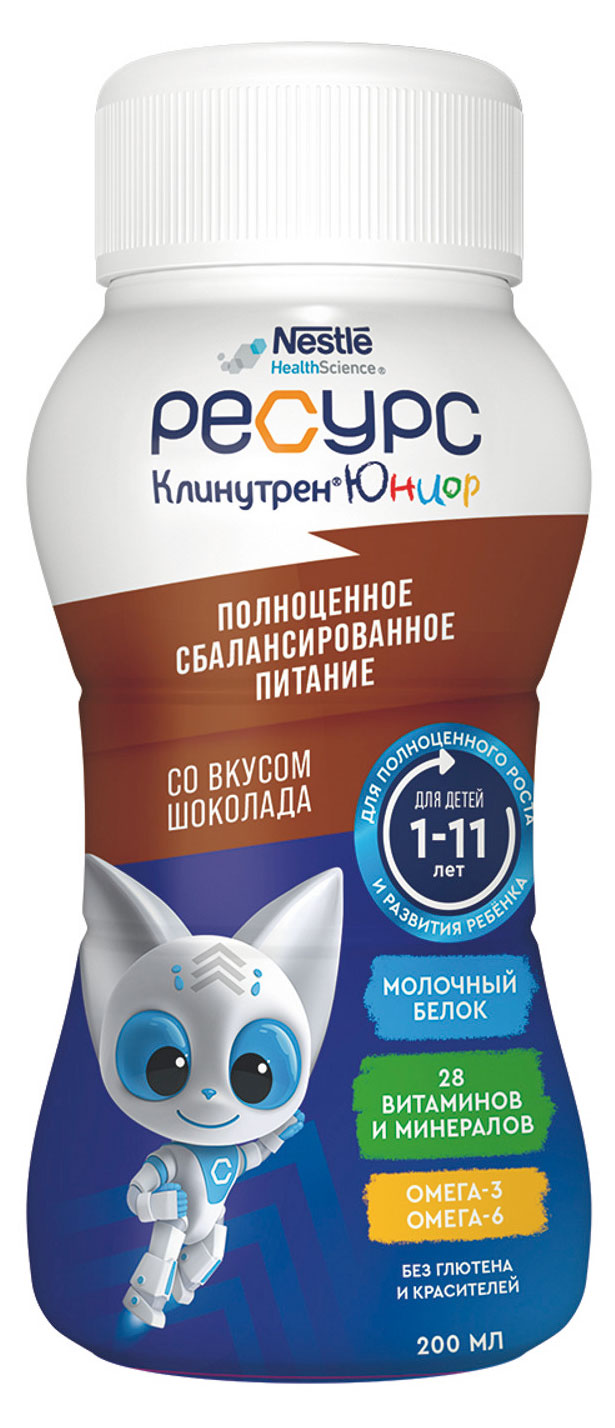 

Смесь готовая Resource Clinutren Junior со вкусом шоколада, 200 мл