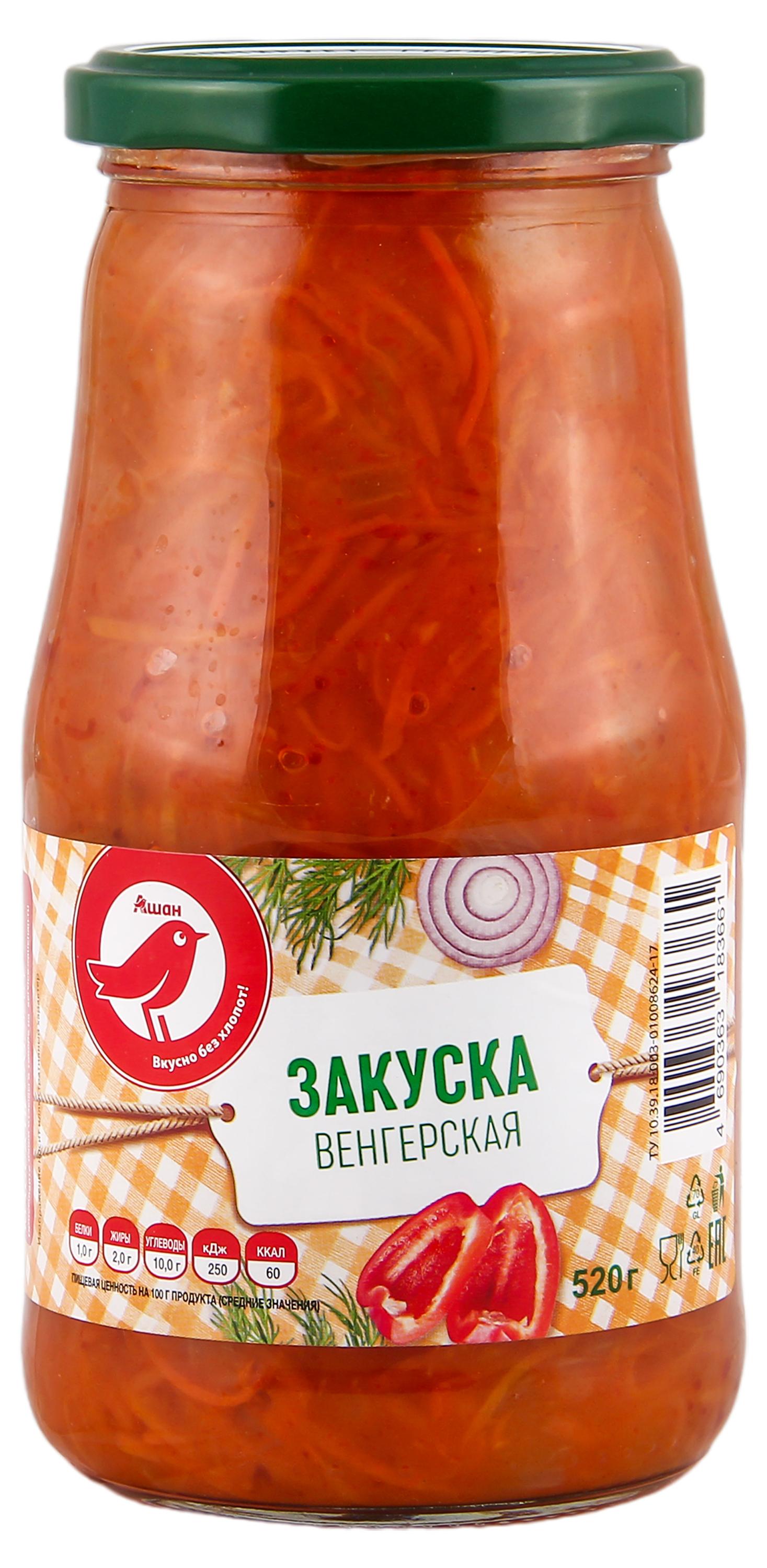 

Закуска АШАН Красная птица Венгерская, 520 г