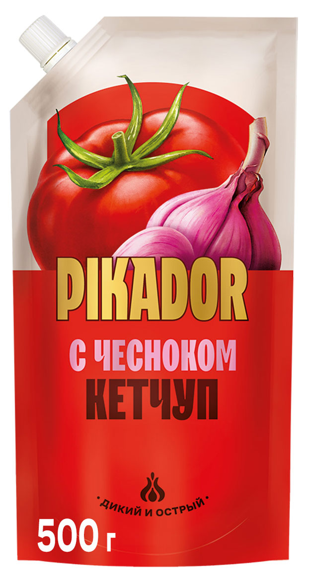

Кетчуп томатный Pikador с чесноком, 500 г