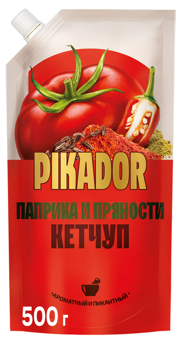 

Кетчуп томатный Pikador Паприка и пряности, 500 г