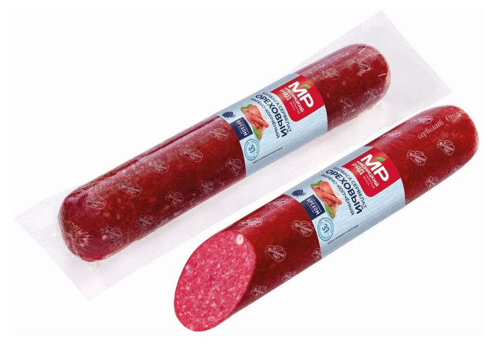 

Колбаса Мясницкий ряд Сервелат ореховый варено-копченый, ~0,9 кг