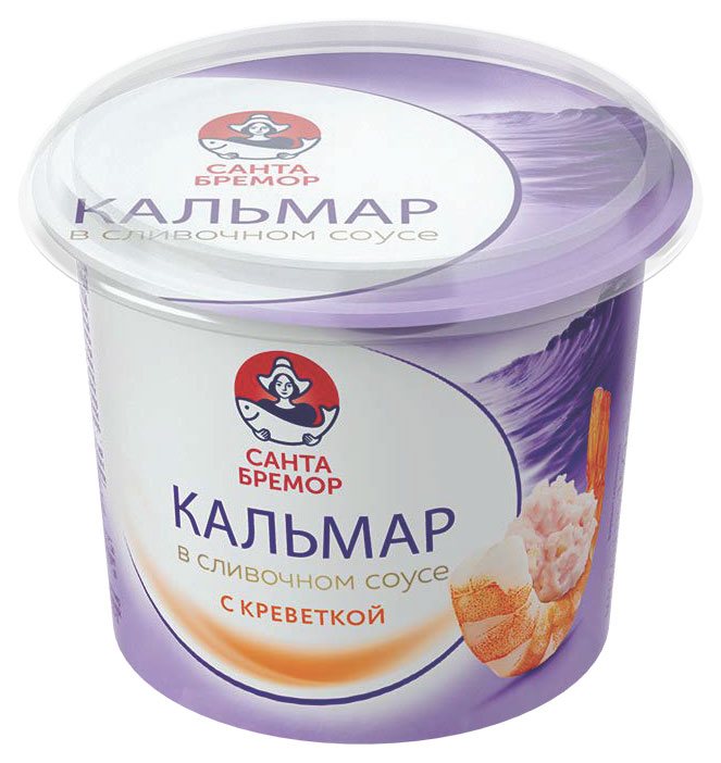

Кальмар Санта Бремор в сливочном соусе с креветкой, 150 г