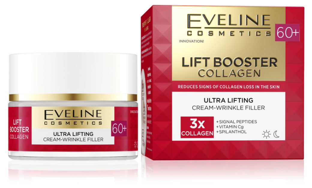 

Крем-корректор для лица Еveline Lift booster collagen с эффектом лифтинга 60+ день/ночь, 50 мл