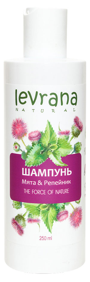 

Шампунь для волос Levrana Мята и Репейник, 250 мл