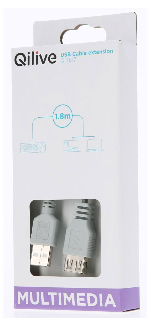 

Кабель Qilive USB A-A, 1,8 м