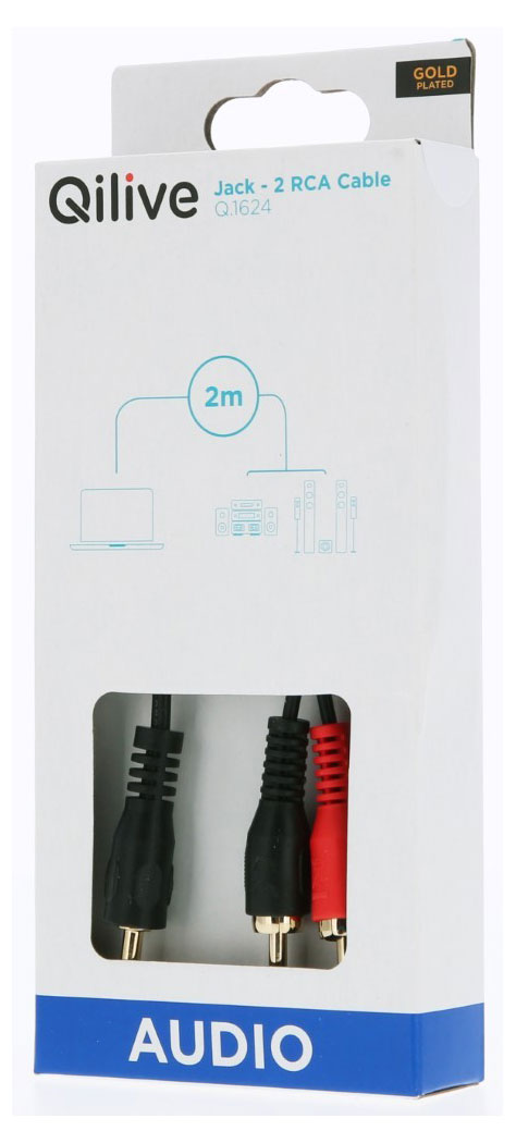 

Кабель Qilive 3,5 мм 2RCA, 2 м