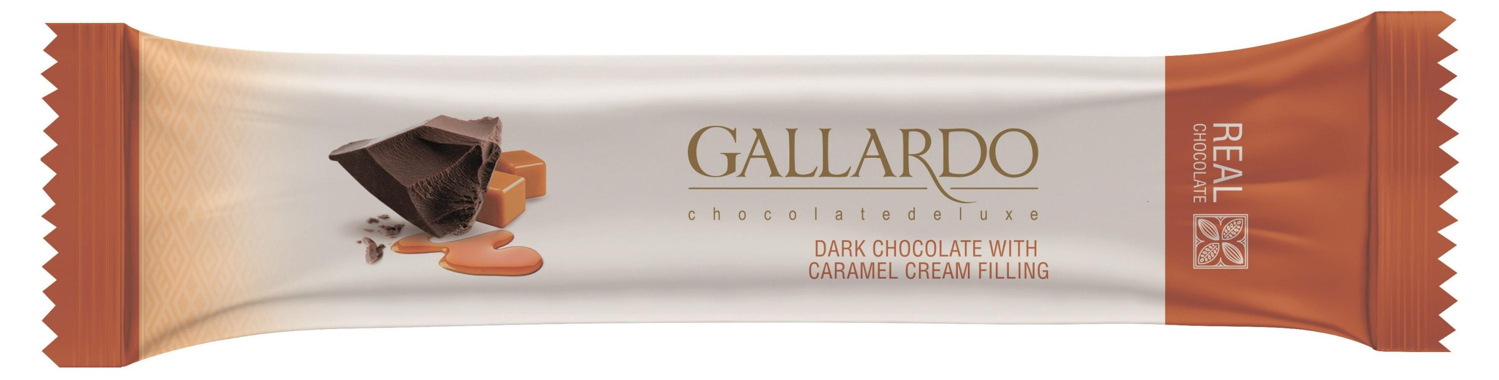 

Шоколад горький Gallardo с карамельной начинкой, 25 г