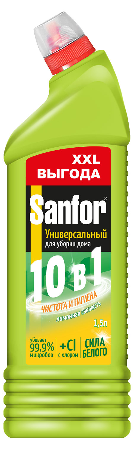 Изображение товара Средство санитарно-гигиеническое Sanfor Универсал Лимонная свежесть, 1500 мл