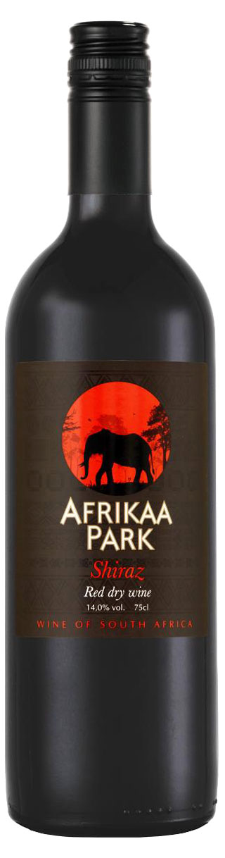 Изображение товара Красное сухое вино Afrikaa Park Shiraz ЮАР 0.75 л виноград Шираз