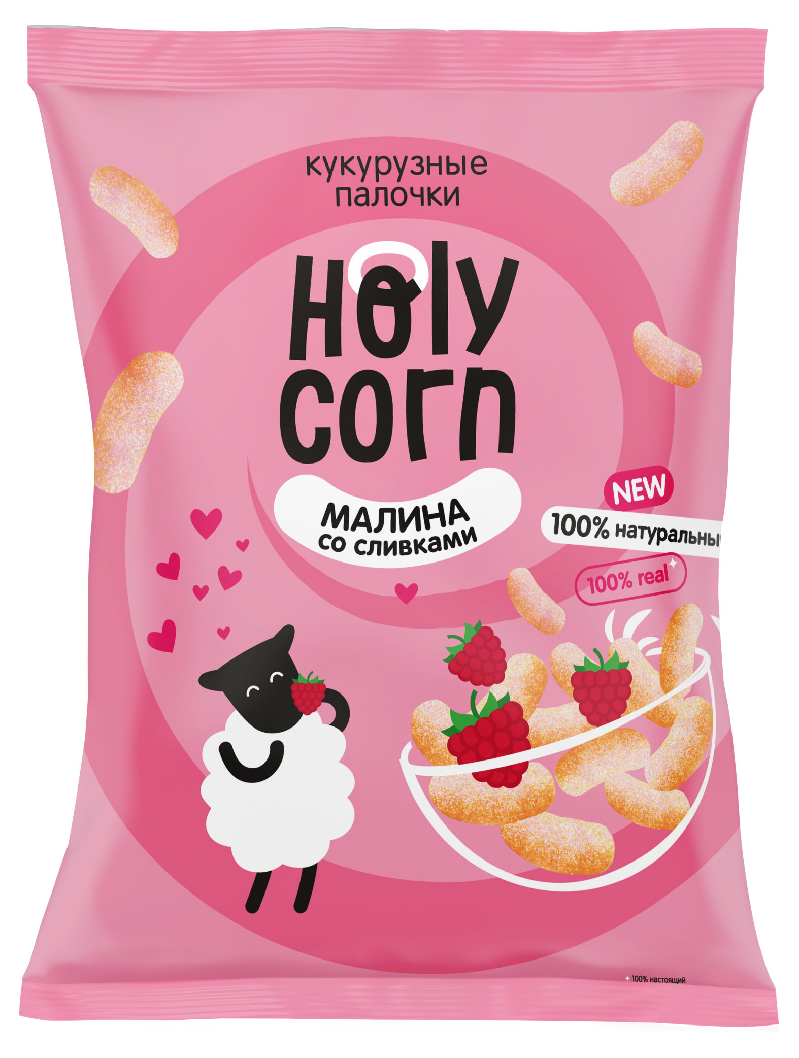 

Кукурузные палочки Holy Corn Малина со сливками, 50 г