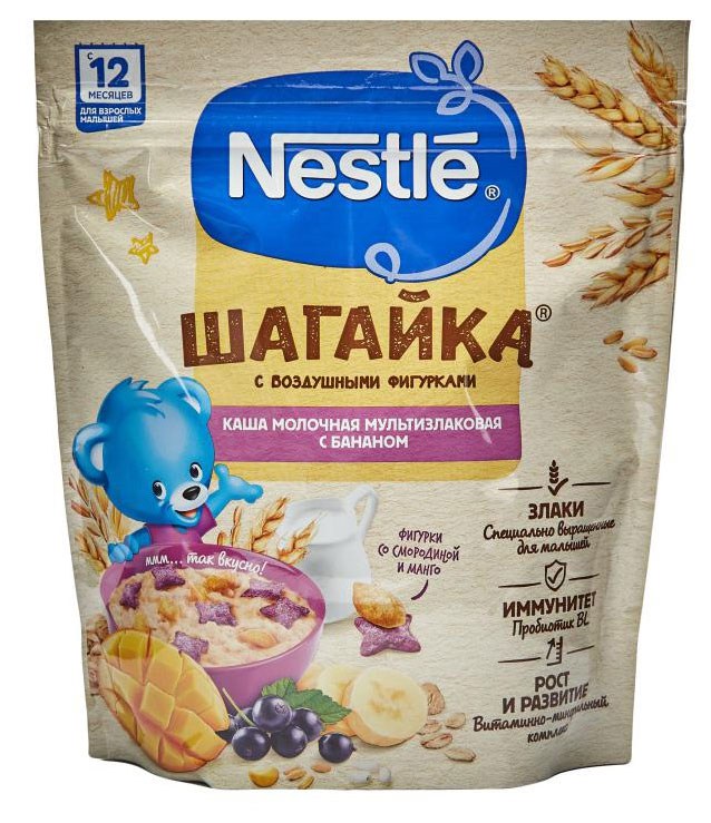 

Каша молочная Nestle мультизлаковая черная смородина и манго, 190 г