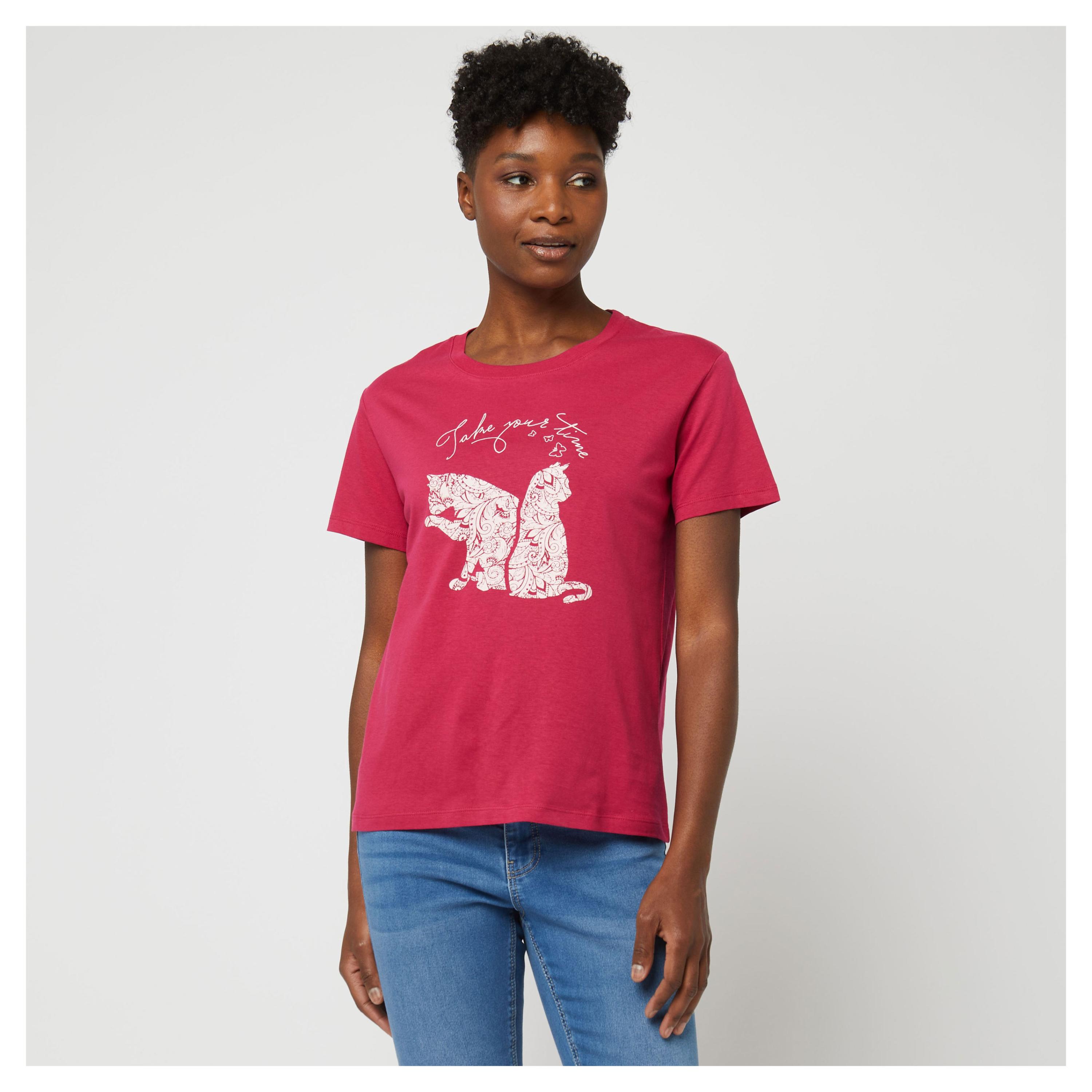 

Футболка женская InExtenso с коротким рукавом красная