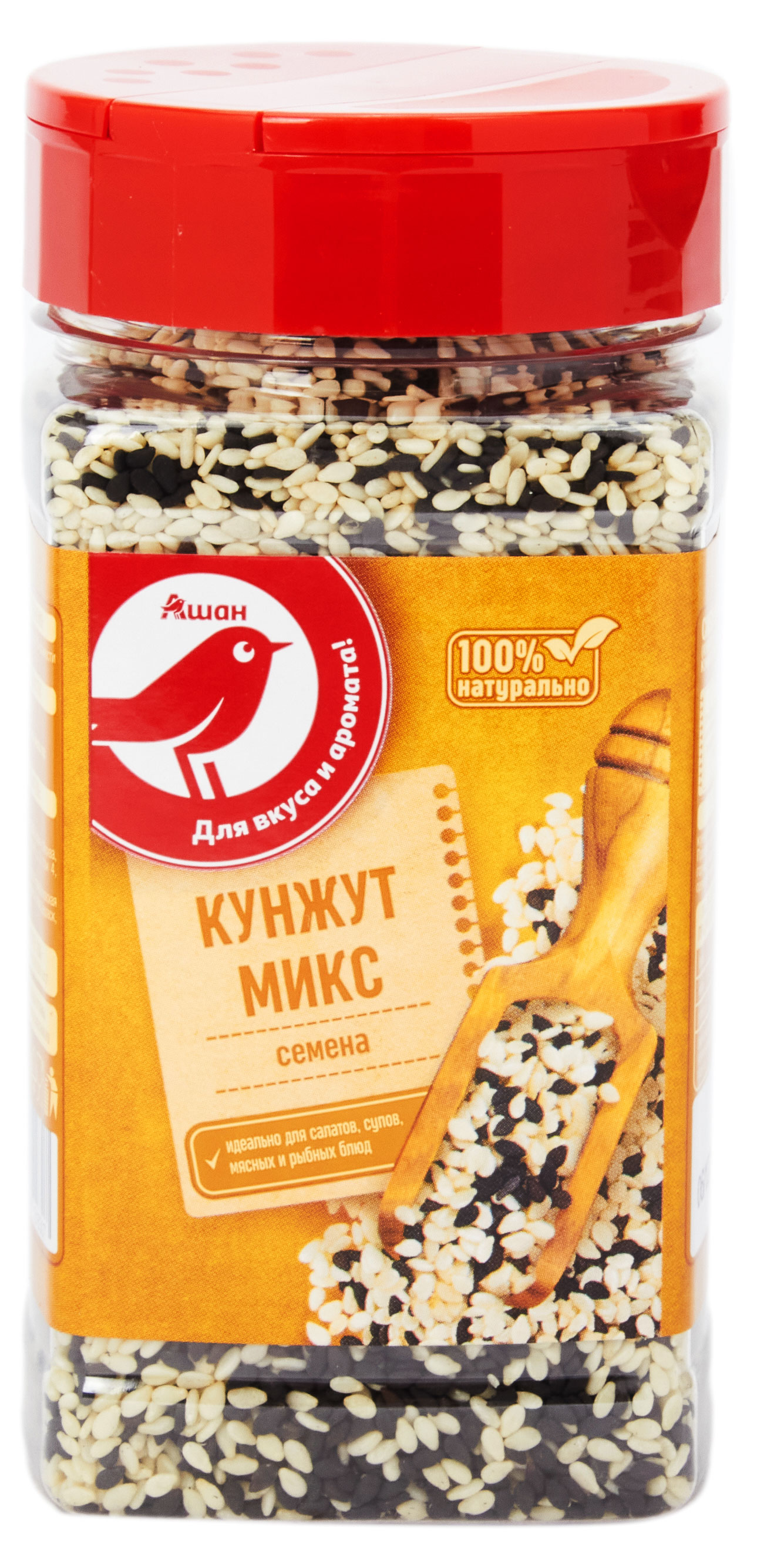 

Кунжут АШАН Красная птица Микс семена, 230 г