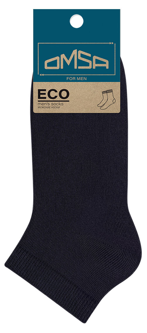 

Носки мужские Omsa for Men ECO 402 гладь укороченный Blu, р. 45-47