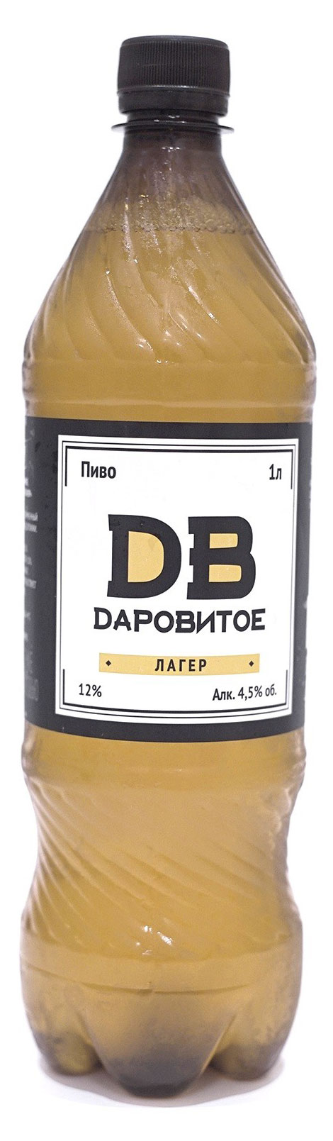 

Пиво Даровитое Лагер светлое непастеризованное нефильтрованное неосветленное, 1 л