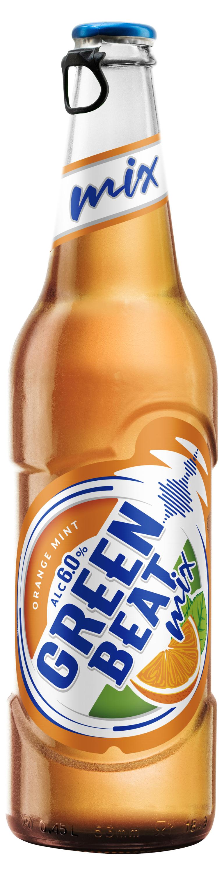 

Напиток пивной Green Beat Апельсин Мята 6%, 450 мл