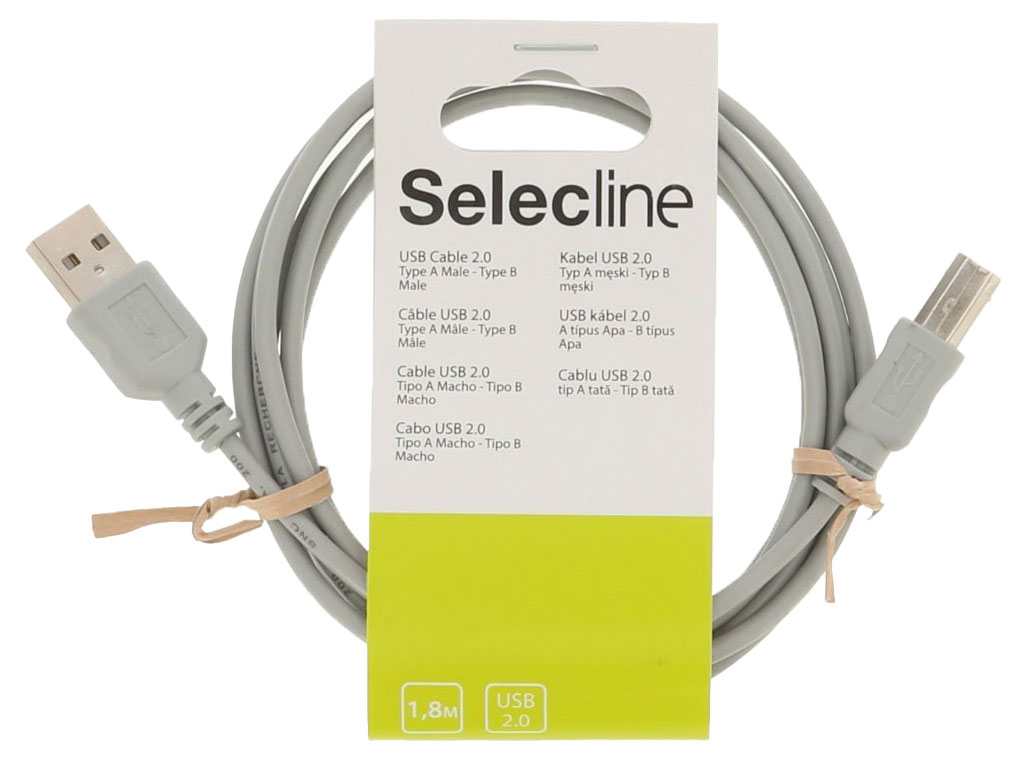 

Кабель Selecline USB А-В, 1,8 м
