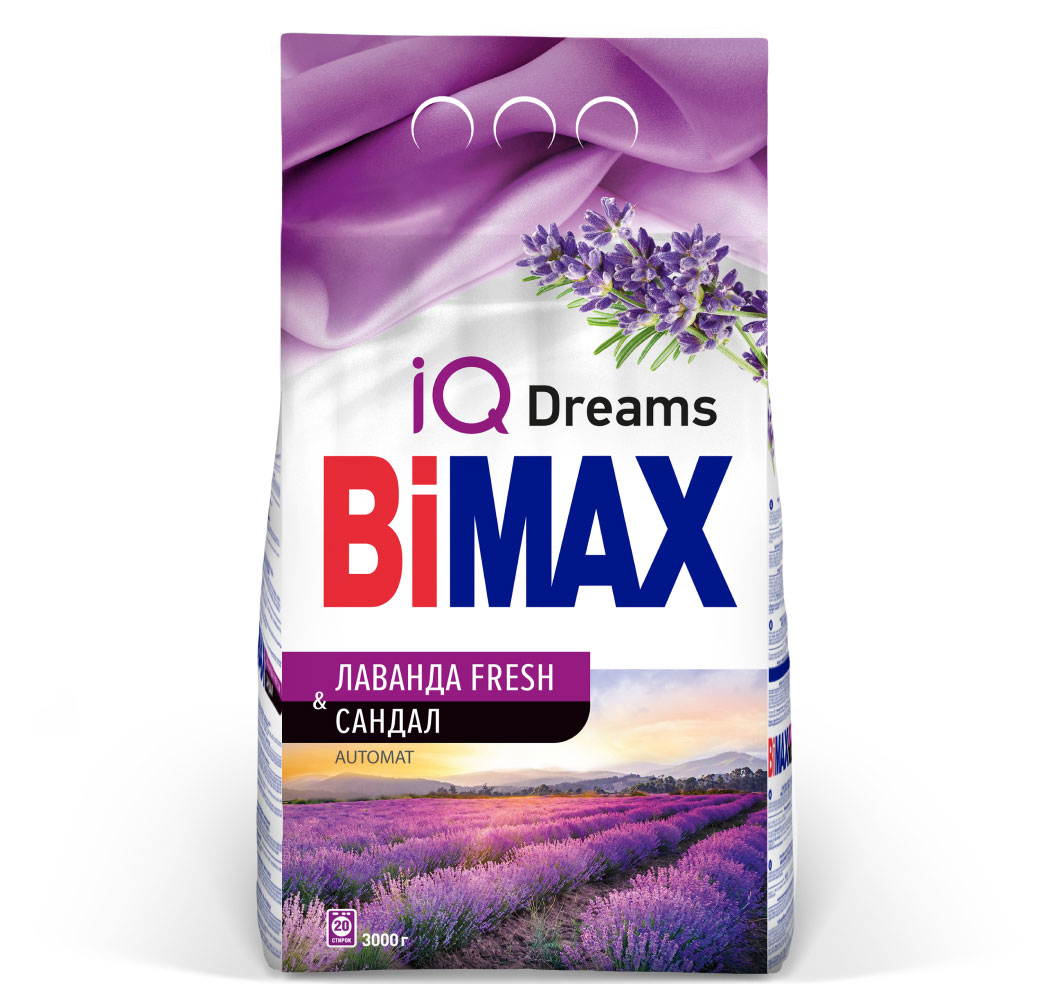 

Стиральный порошок Bimax Лаванда Fresh&Сандал Automat, 3 кг