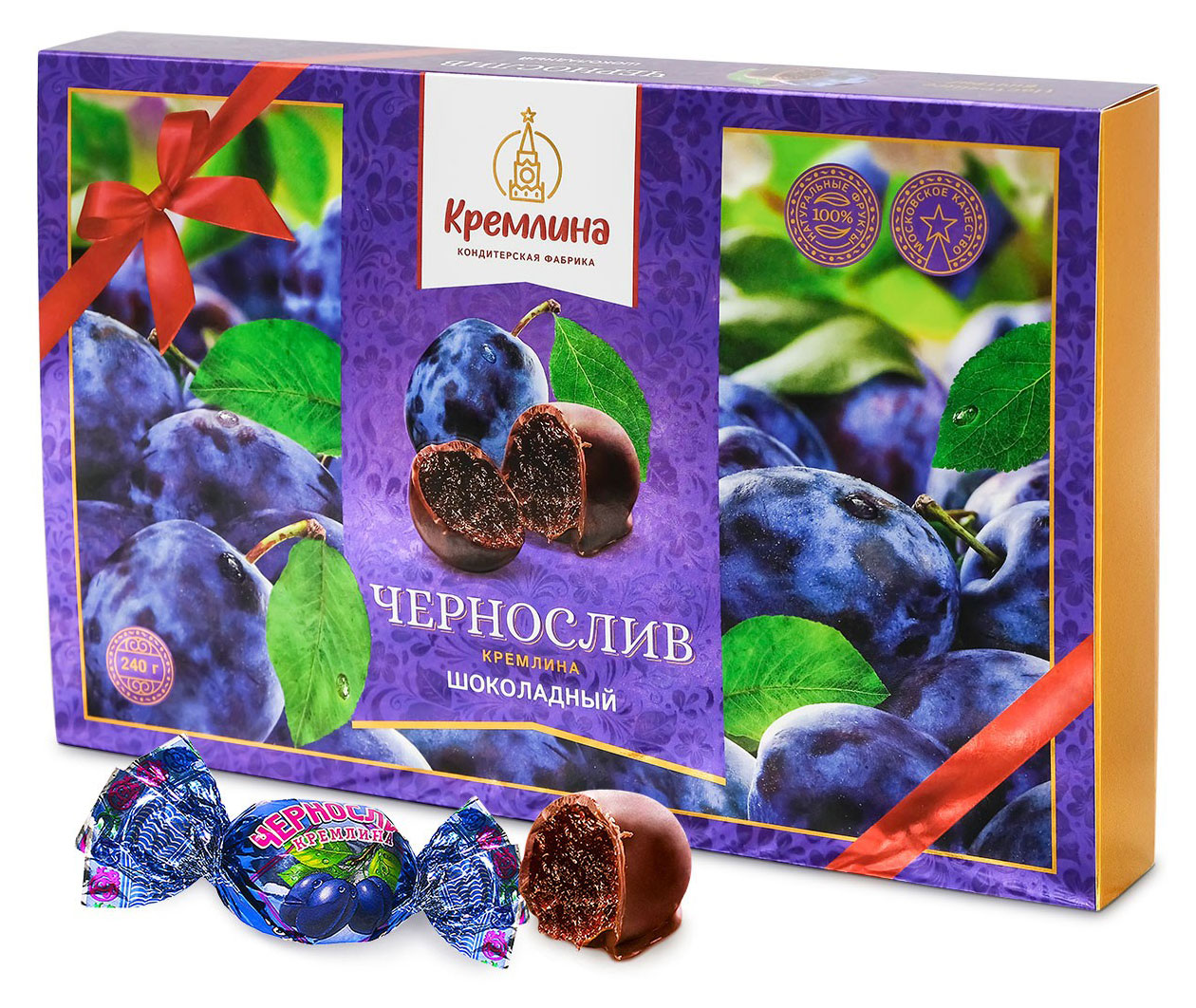 

Конфеты шоколадные Кремлина Чернослив, 240 г