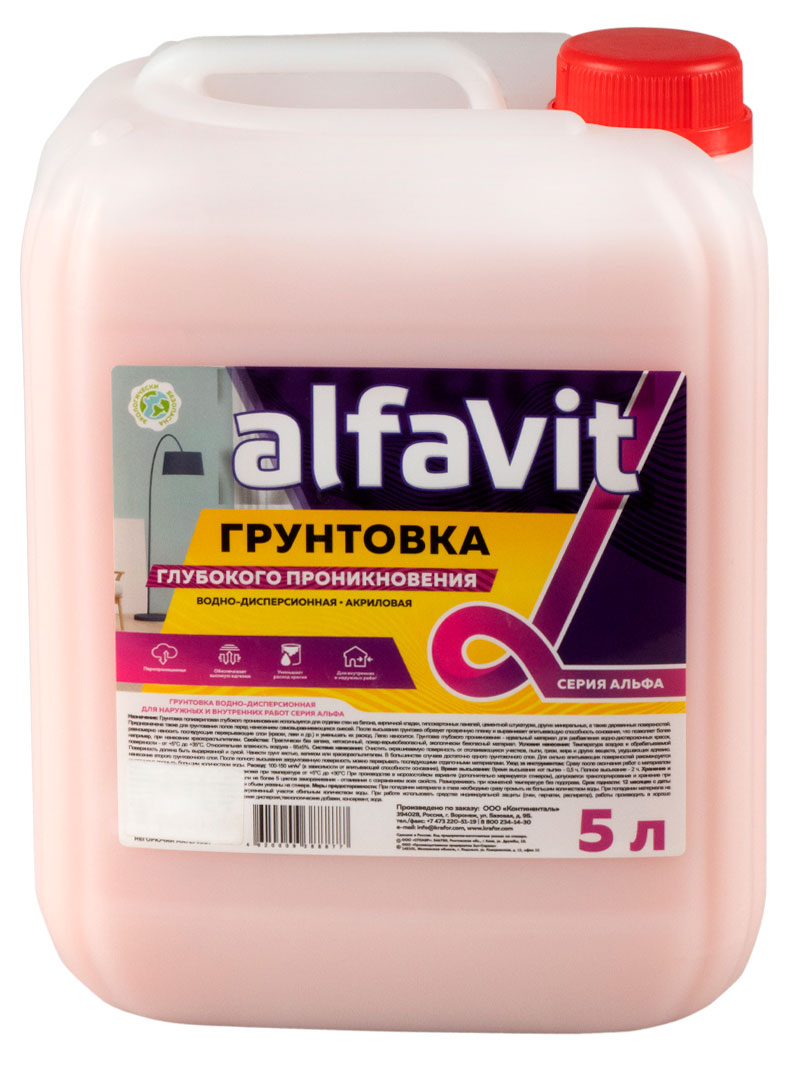 

Грунтовка глубокого проникновения Алфавит Альфа, 5 л