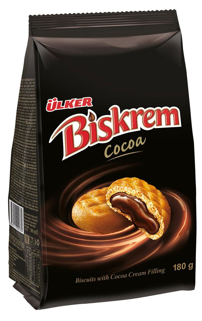 

Печенье Ulker Biskrem с шоколадной начинкой, 180 г