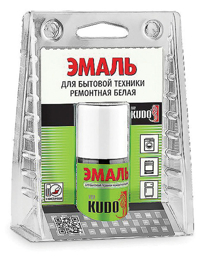 

Эмаль для бытовой технике KUDO ремонтная белая, 15 мл