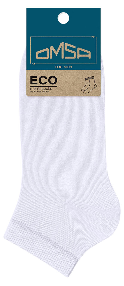 

Носки мужские Omsa for Men ECO 402 гладь укороченный Bianco, р. 45-47