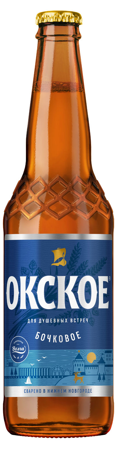 

Пиво Окское Бочковое светлое 4,7%, 450 мл