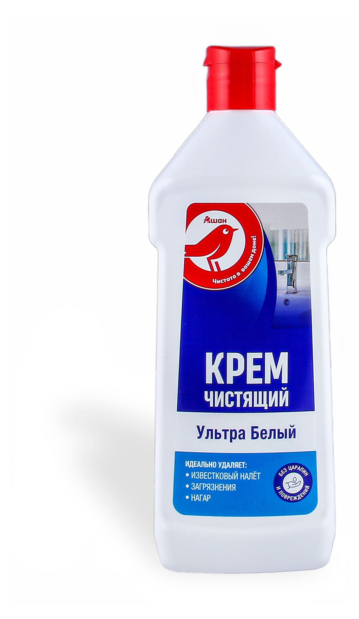 

Крем чистящий АШАН Красная птица Ультра Белый, 500 г